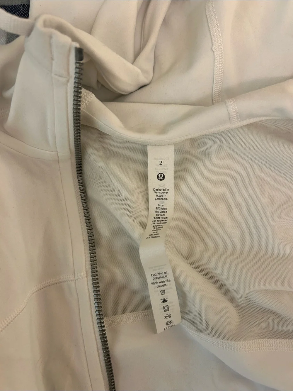 lululemon white define jacket
